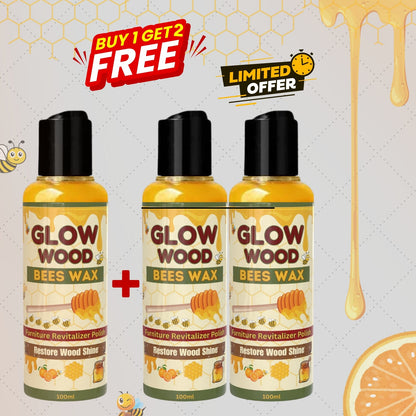 GLOW WOOD Bee Wax Wood Furniture Polish [ Pack of 3 ]