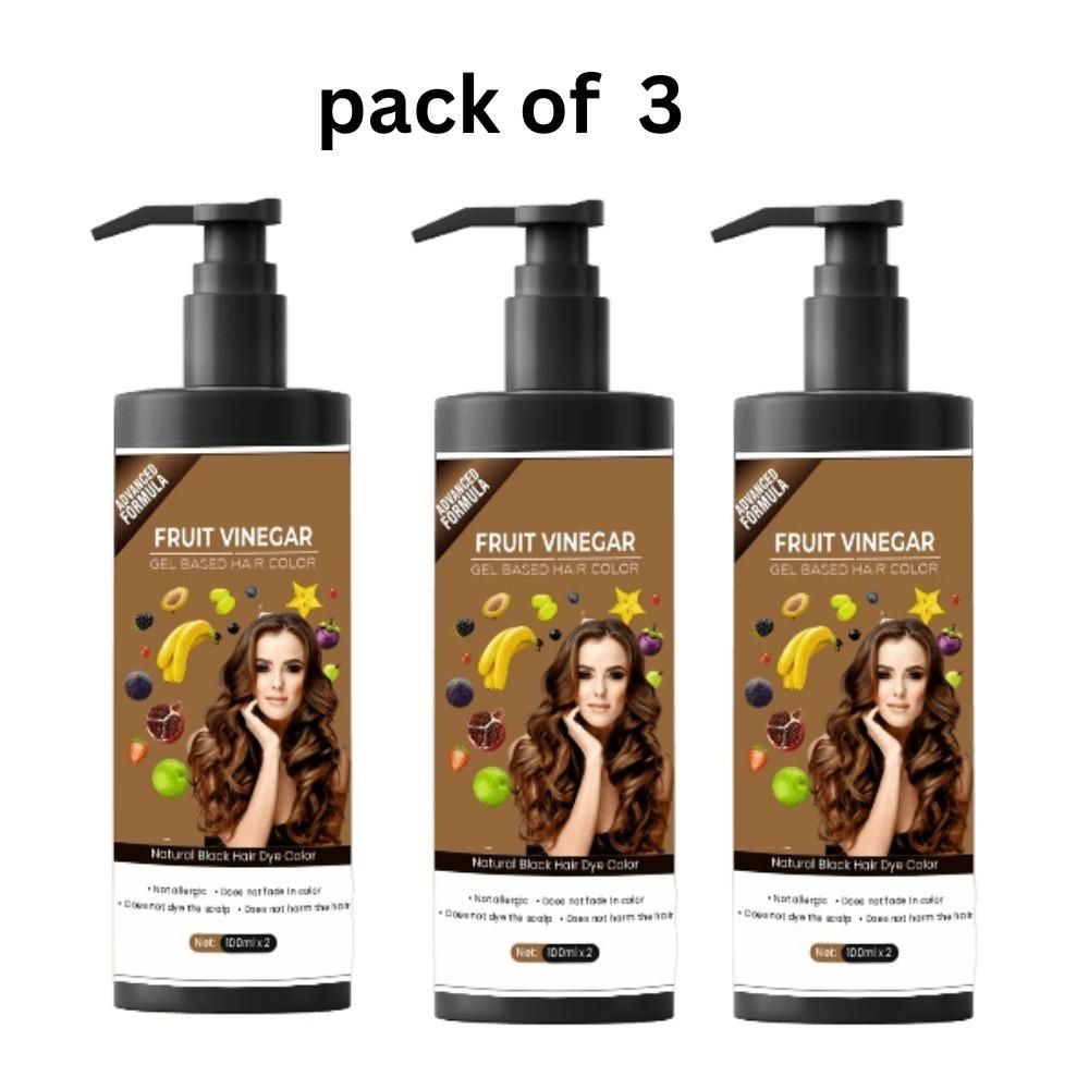 Fruit Vinegar Gel Based Hair Color 100ml Each (Pack of 3)